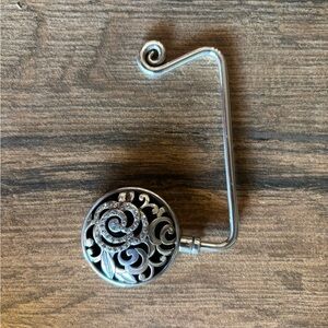 Brighton Silver Floral Bag Hook